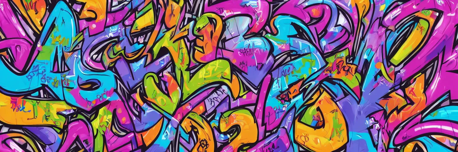 Prompt: graffiti letters, graffiti writing, graffiti, graffiti characters, highly detailed, digital painting, artstation, concept art, sharp focus, illustration, by lisa frank
