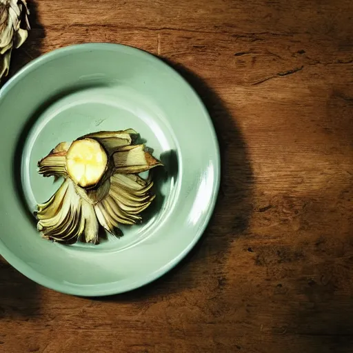 Prompt: walter white eating artichoke, photography,