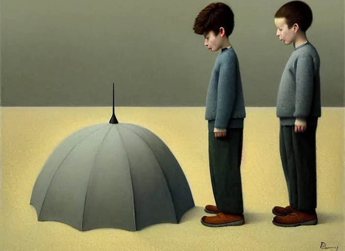 Image similar to a very boring day in school, painting by quint buchholz and ray caesar, muted colors, gray, dull, boring, low energy, pale blue faces, very detailed