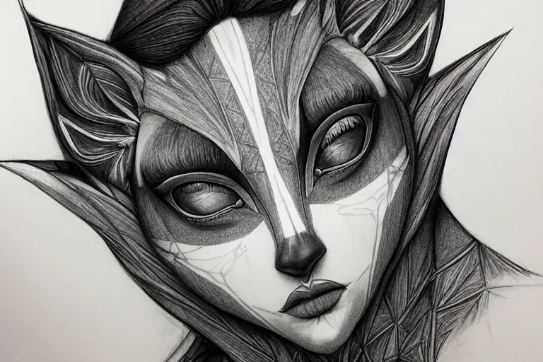 Prompt: graphite and white charcoal on toned paper sketch symmetrical!! portrait of floral! borderlands 3 psycho, intricate, elegant, highly detailed, digital art, artstation, smooth, sharp focus, illustration