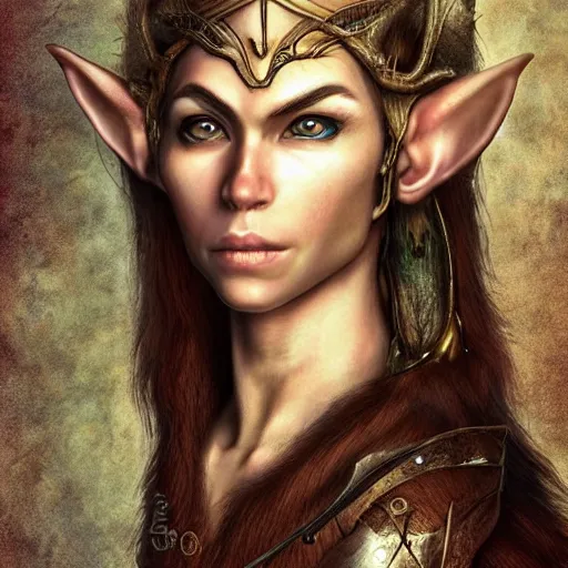 Prompt: HD photorealistic portrait of a fantasy elven warrior. anthropomorphic elven gibbon. portrait Photography by Annie Liebovitz.