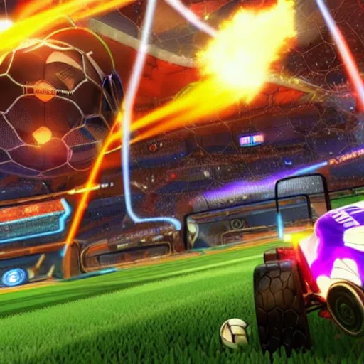 Prompt: stephen hawking in rocket league