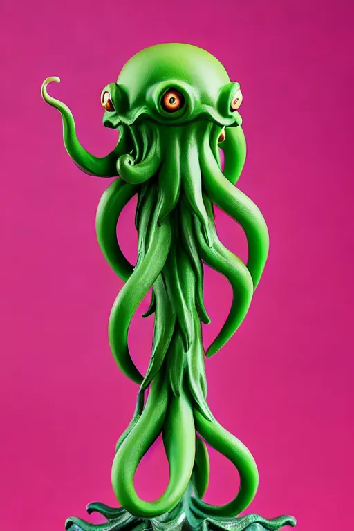 Image similar to figurine of cthulu wearing an elegant summer blouse, personification, official store photo, commercial photo, featured on amiami, lovecraftian, 8 k, 8 5 mm, beautiful composition