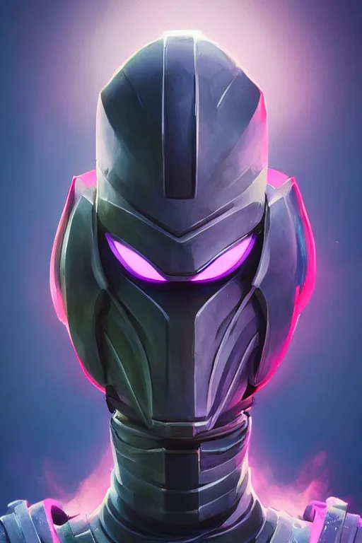 Image similar to epic mask helmet robot ninja portrait stylized as fornite style game design fanart by concept artist gervasio canda, behance hd by jesper ejsing, by rhads, makoto shinkai and lois van baarle, ilya kuvshinov, rossdraws global illumination radiating a glowing aura global illumination ray tracing hdr render in unreal engine 5