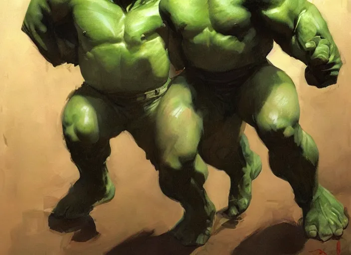 Image similar to a highly detailed beautiful portrait of francois holland as hulk, by gregory manchess, james gurney, james jean