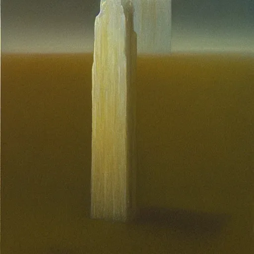 Prompt: selenite by Beksinski