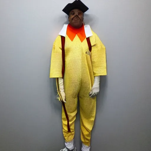 Image similar to bee dressed as an inmate