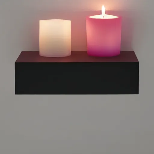 Image similar to beautiful glowing candle - lit zen minimalst modern bathroom coverd in rose petals, warmly lit