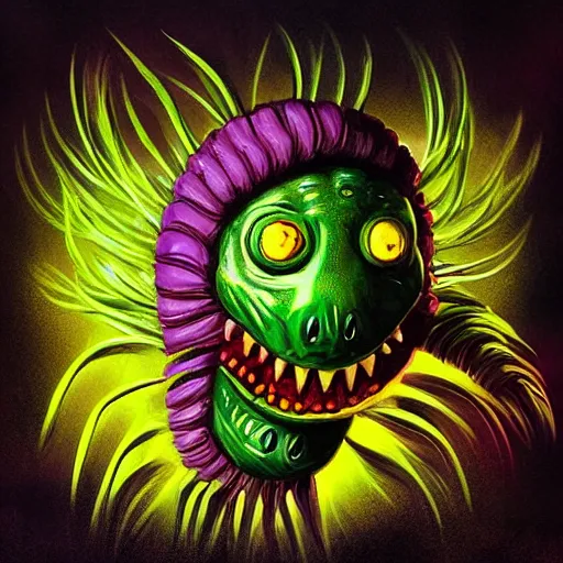 Image similar to a tennis ball monster alien , digital art, fantasy, magic, trending on artstation, ultra detailed, professional illustration by Basil Gogos