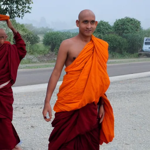 Prompt: indian monks