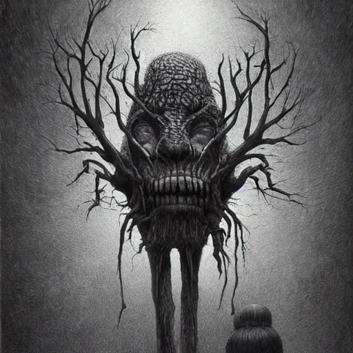 Image similar to a hyperrealistic colorful painting of a psychedelic alien nightmare, by john kenn mortensen and zdzislaw beksinski, highly detailed, vivid color,