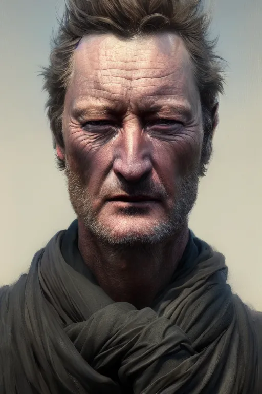 Image similar to ultra detailed close up facial portrait of bryan brown, extremely detailed digital painting, in the style of fenghua zhong and ruan jia and jeremy lipking and peter mohrbacher, mystical colors, rim light, beautiful lighting, 8 k, stunning scene, raytracing, octane, trending on artstation