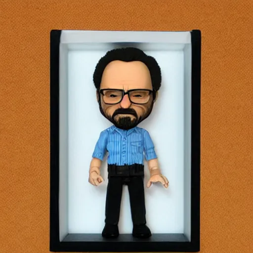 Prompt: billy crystal cosplay walter white, stop motion vinyl action figure, plastic, toy, butcher billy style