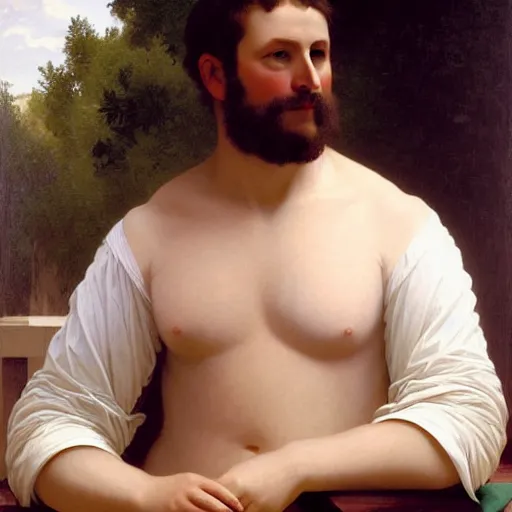 Prompt: Painting. Prime Minister Scott Morrison. Art by william adolphe bouguereau. Extremely detailed. 4K.