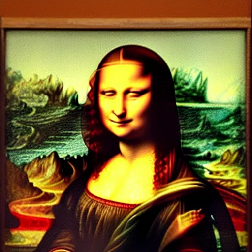 Prompt: the mona lisa painting by leonardo davinci photo realistic