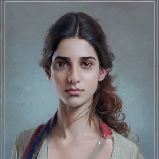 Image similar to Anxious good looking pale young Indian doctors wearing American clothes at the airport, portrait, elegant, intricate, digital painting, artstation, concept art, smooth, sharp focus, illustration, art by artgerm and greg rutkowski and alphonse mucha