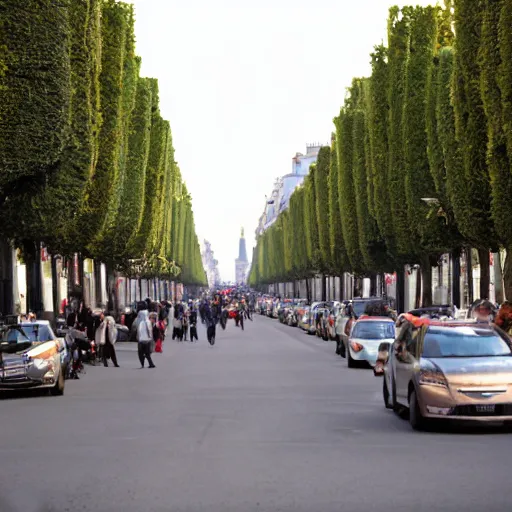 Prompt: beautiful breakfast on the Champs Elysees