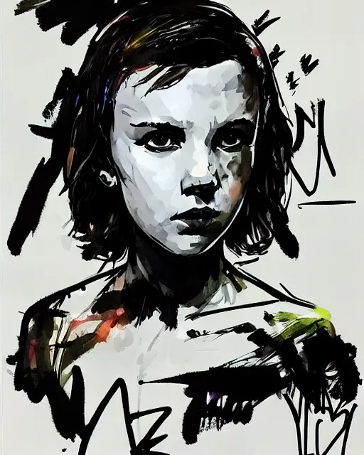 Image similar to millie bobby brown by yoji shinkawa