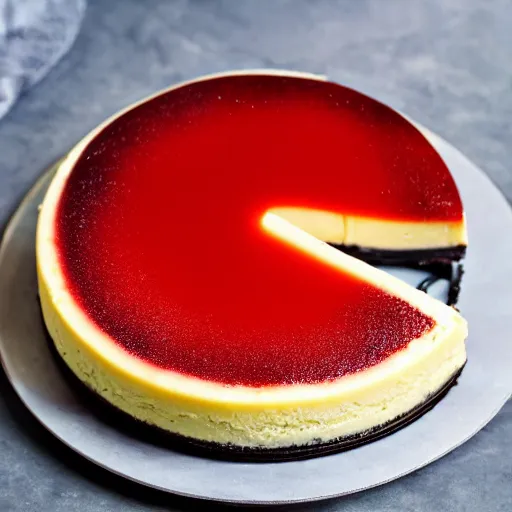 Image similar to close view of a delicious sweet and perfect baby cheesecake piece, award winning, 4 k, beautiful