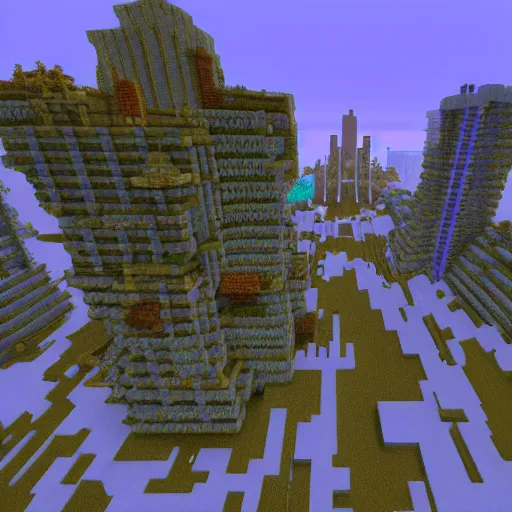 Prompt: futuristic city in Minecraft