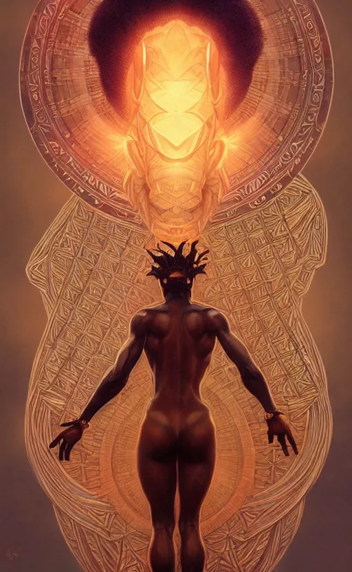 Prompt: ! dream the god anansi, african mythology, intricate, upper body, highly detailed, digital painting, artstation, concept art, sharp focus, cinematic lighting, illustration, art by artgerm and greg rutkowski, alphonse mucha, cgsociety