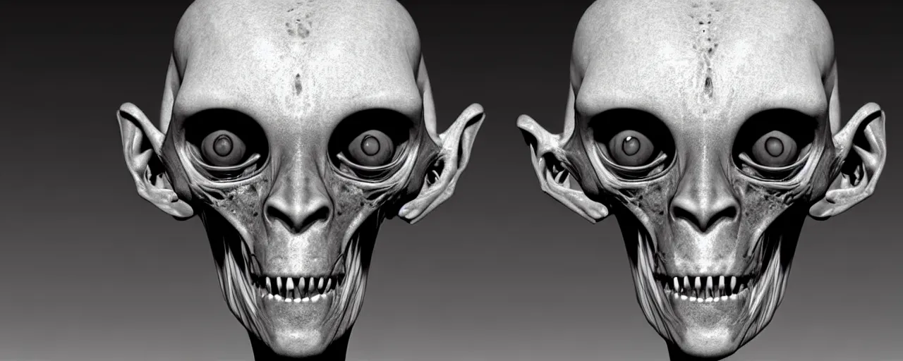 Prompt: autopsy photos of a humanoid gray alien with large black eyes and reptilian facial features inside area 51, secret service photos, taken on Canon eos 700D, EF70-200mm f/4L IS USM