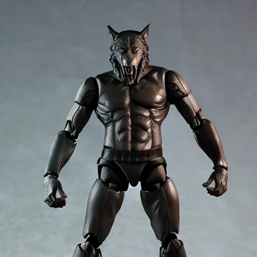 Prompt: werewolf hottoys action figure movable model toys