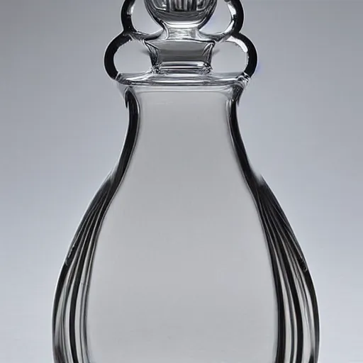Prompt: a decanter by rene lalique