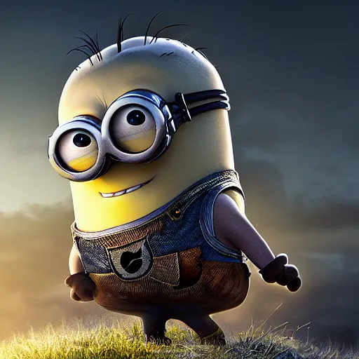 Image similar to The minions in The Vikings Digital art very detailed 4K quality Super Realistic