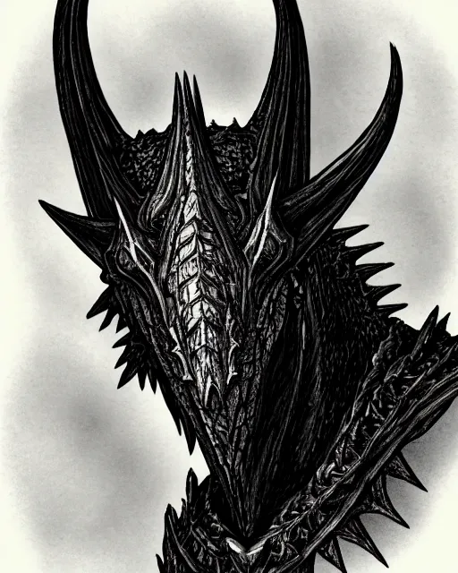 Prompt: portrait of alduin