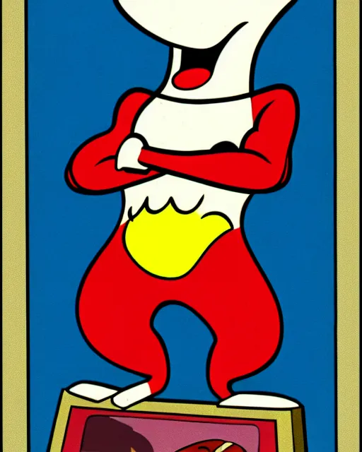 Image similar to powdered toast man from ren and stimpy