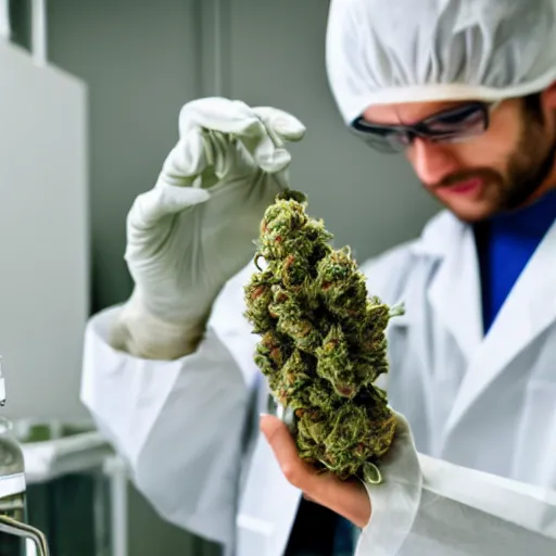 Image similar to Cannabis extraction in a white coat laboratory