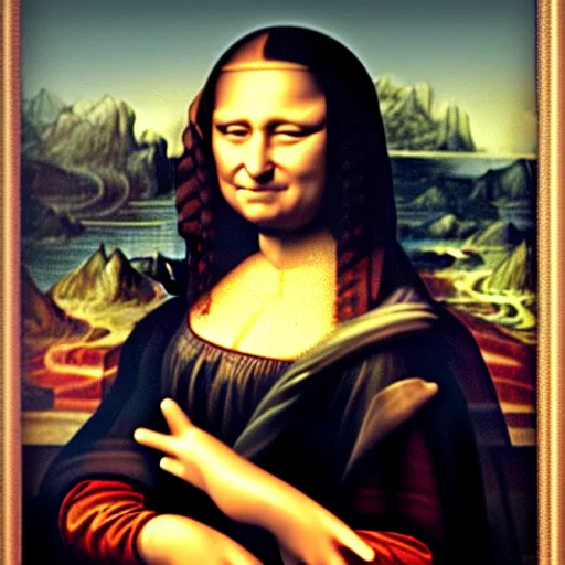Image similar to Joe Biden as Mona Lisa