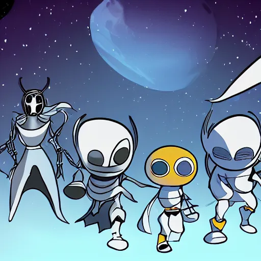 Prompt: Hollow Knight in the style of star trek,