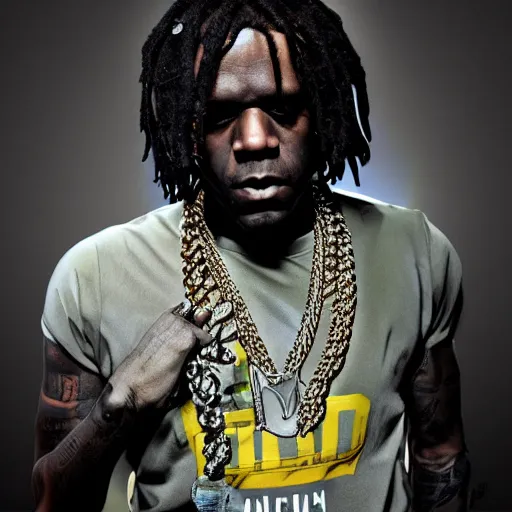 Image similar to chief keef as god digital art 4 k detailed super realistic