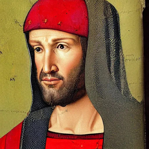 Prompt: paul rudd, medieval painting, detailed