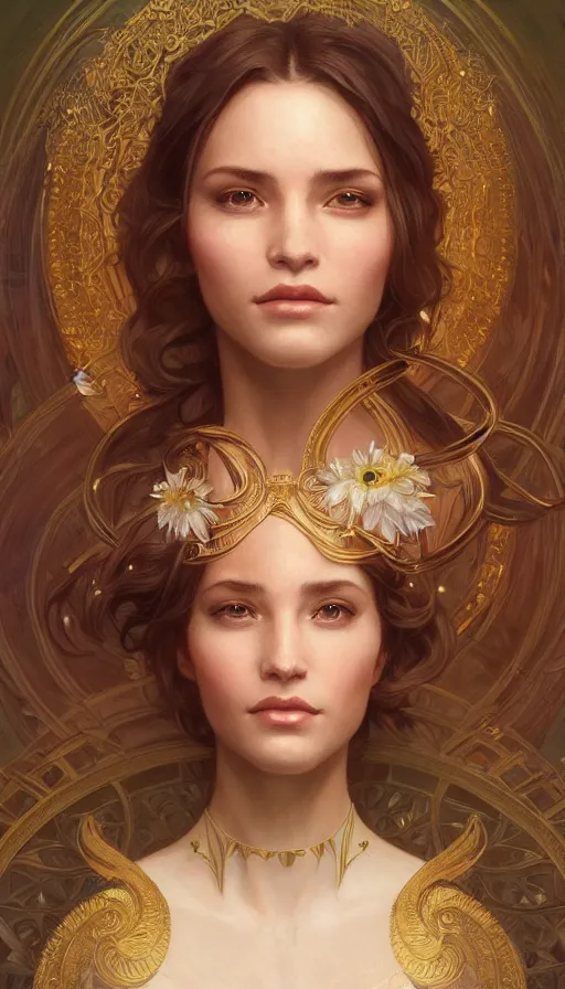 Image similar to perfectly-centered-Portrait of a most beautiful woman it the world, intricate, highly detailed, digital painting, artstation, concept art, smooth, sharp focus, illustration, Unreal Engine 5, 8K, art by artgerm and greg rutkowski and alphonse mucha