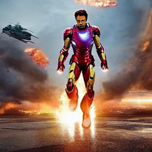 Image similar to film still of shah rukh khan as tony stark in iron man