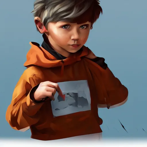 Prompt: Young Boy who was able+artstation+concept art