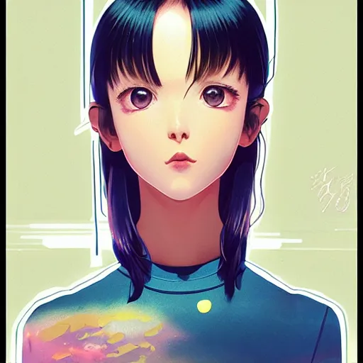 Image similar to A space girl with big and cute eyes, || VERY ANIME, fine-face, realistic shaded perfect face, fine details. Anime. realistic shaded lighting poster by Ilya Kuvshinov katsuhiro otomo ghost-in-the-shell, magali villeneuve, artgerm, Jeremy Lipkin and Michael Garmash, Rob Rey and Kentarõ Miura style, trending on art station