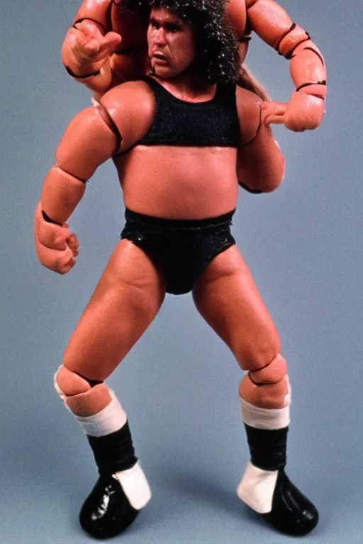 Prompt: will ferrell as a 1 9 8 0 s wrestling action figure