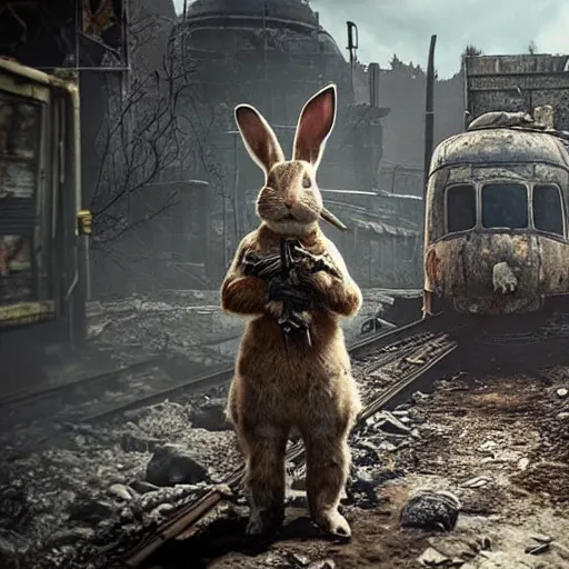 Image similar to a rabbit in the video game Metro Exodus