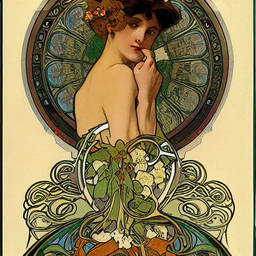 masterpiece by Alphonse Mucha n -4 | Stable Diffusion | OpenArt