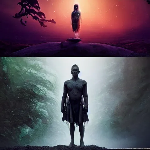 Image similar to 2040, unbelievably beautiful, perfect, masterpiece, dynamic, epic, cinematic 8K HD painting portrait movie shot of A forgotten world. By a Celtic movie director. Motion, VFX, Inspirational arthouse, high budget, blockbuster, James Gunn and Tim burton style, at Behance, at Netflix, at Studio Ghibli, with Instagram filters, Photoshop, Adobe Lightroom, Adobe After Effects, rendered in Unreal Engine 6 with NVIDIA Raytracing, award winning, finalist piece by an unknown artist.