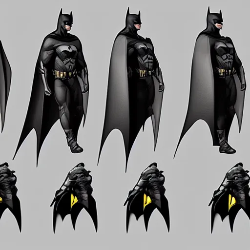 Prompt: batman, concept art by jason a. engle, featured on zbrush central, photorealism, zbrush, lovecraftian, hard surface modeling