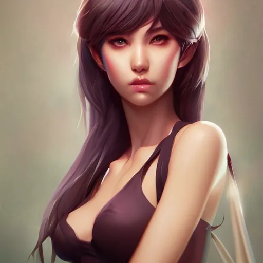 Image similar to a beautiful girl， by Artgerm Lau, hyperdetailed, trending on artstation, trending on deviantart