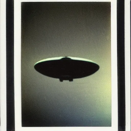 Prompt: Polaroid photo of alien spacecraft