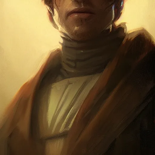 Prompt: portrait of kevin tillie by greg rutkowski, jedi knight, he is 3 5 years old, star wars expanded universe, wearing imperial gear, highly detailed portrait, digital painting, artstation, concept art, smooth, sharp foccus ilustration, artstation hq