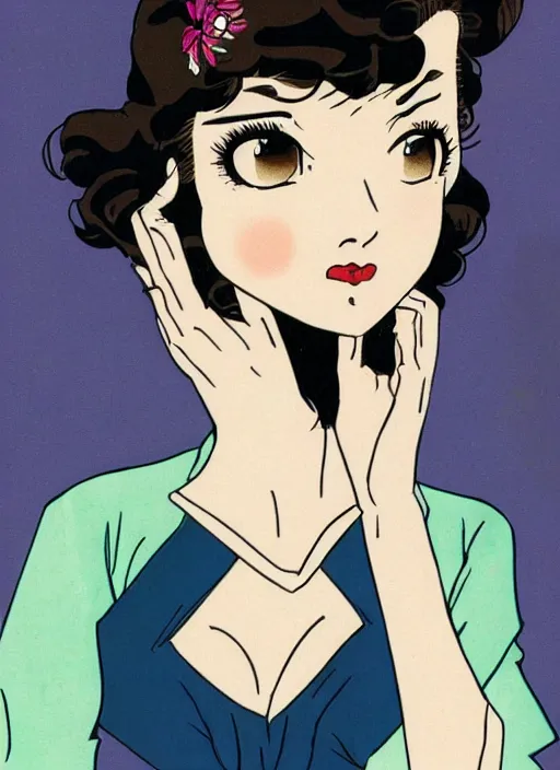 Image similar to Twin Peaks Audrey Horne character by Rumiko Takahashi