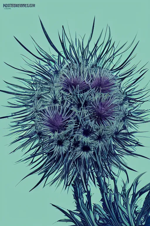 Prompt: a artichoke thistle dandelion monster, highly detailed, digital art, sharp focus, trending on art station